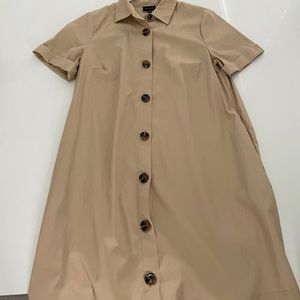Khaki mini button dress